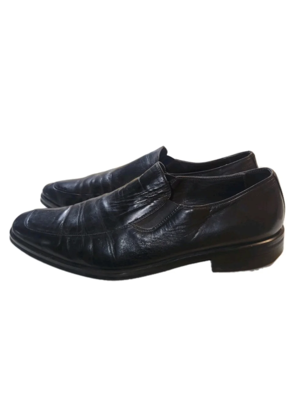 Bruno Magli PITTO Black Leather Round Toe Slip On Loafers Men’s Size 10.5M